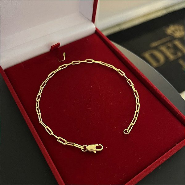 Pulseira Cartier 2mm 17cm – Banhada a Ouro 18K