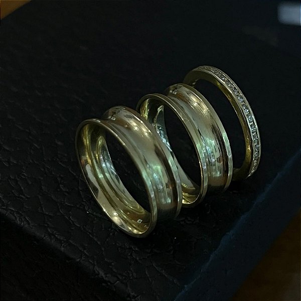 PAR DE ALIANÇA 6mm APARADOR – MOEDA ANTIGA