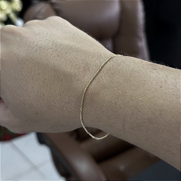 PULSEIRA VENEZIANA (1mm-2g-21cm)  - BANHO DE OURO 18k.
