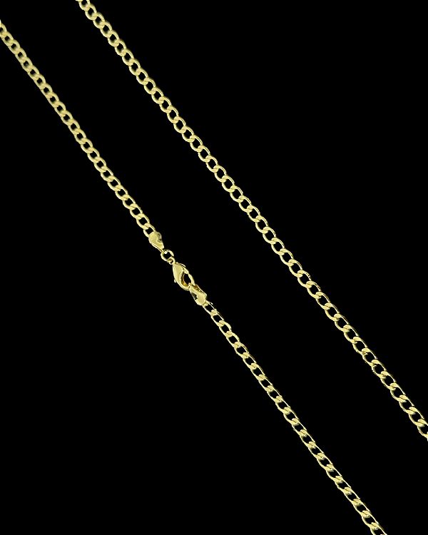 CORRENTE GRUMET (1.8MM - 50, 60cm ou 70cm)  -  BANHADO A OURO 18k