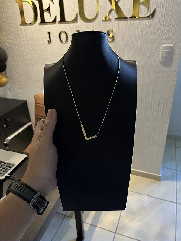 CORRENTE VENEZIANA ( 2mm 50cm FEM ) + PINGENTE LETRA ( L )