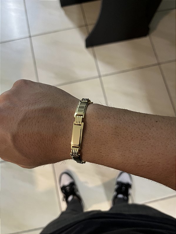 BRACELETE NATANZINHO (10mm -11g)- 20cm - BANHADO A OURO 18K