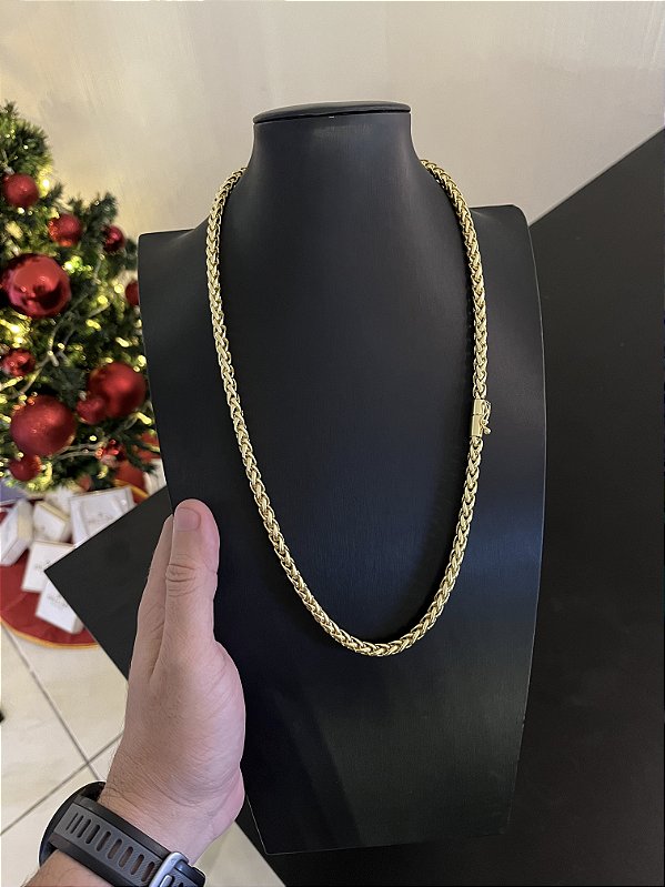 CORRENTE PERUANA (8mm- 31G- 70cm) - BANHADA A OURO 18K