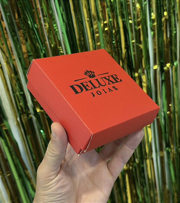 CAIXA DE PRESENTE VERMELHA DELUXE JOIAS CLIENTE VIP - (10x10cm)