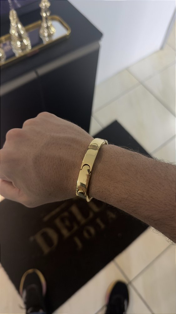 BRACELETE BUZEIRINHA ( 8mm - 21cm) - BANHADO A OURO 18K