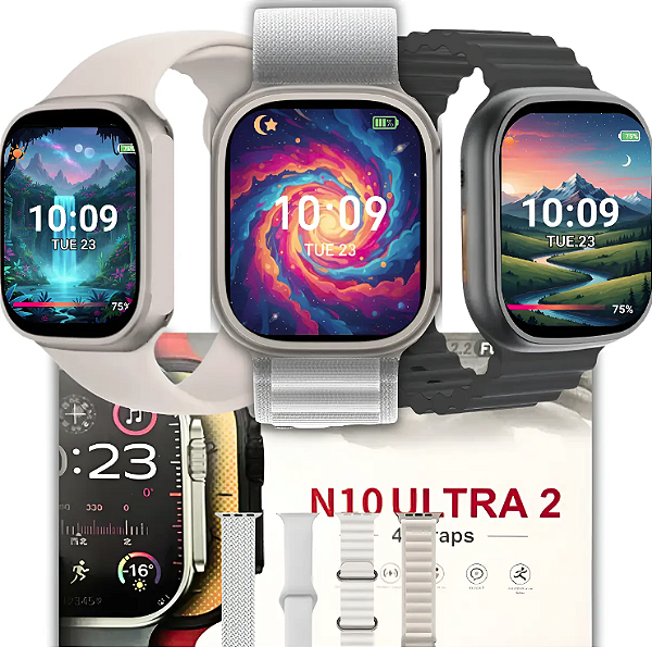 Smartwatch PEJE Ultra 49mm Premium – Tela Touch, IP68 à Prova d'Água e Chamadas Bluetooth