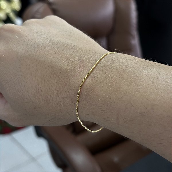 PULSEIRA VENEZIANA (1mm-2g-21cm)  - BANHO DE OURO 18k.