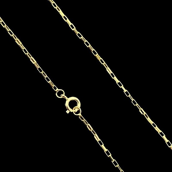 Corrente Tijolinho 2mm – Escolha o Tamanho 50, 60 ou 70cm – Banhada a Ouro 18K
