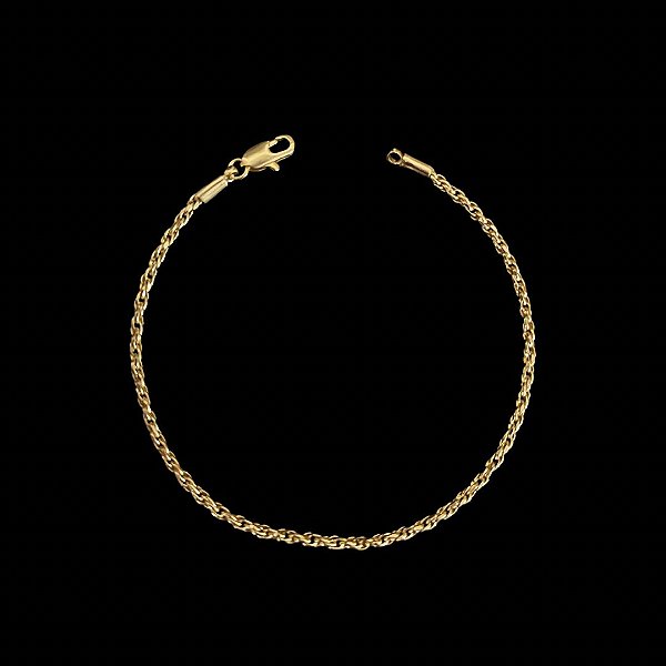 PULSEIRA TRANÇADA (6G - 21CM) - BANHO DE OURO 18k.