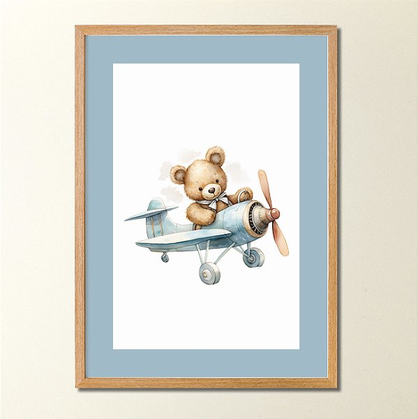 Quadro Decorativo Coleção Teddy Bear Aviador