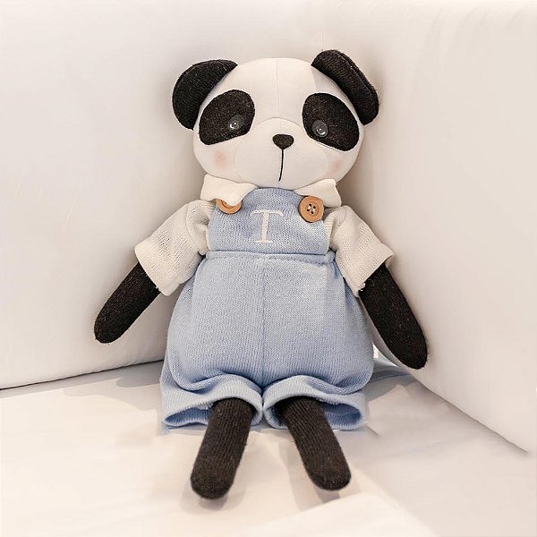 Boneco Urso Panda Personalizado com Inicial