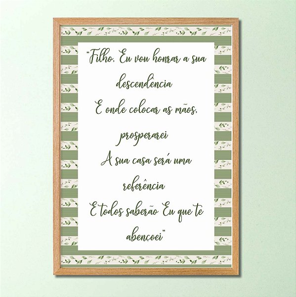 Quadro Decorativo Nadja com frase personalizada