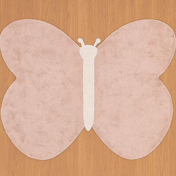 Tapete Tufado Infantil Borboleta 1,30m x 1,00m