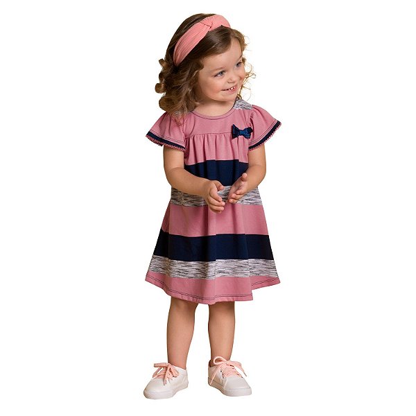 VESTIDO INFANTIL TRICOLOR - MILON
