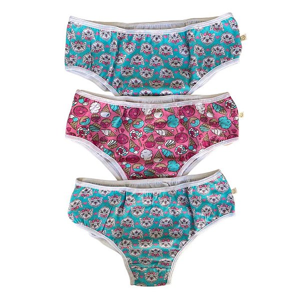 KIT COM 03 CALCINHAS TANGA - NANA BACANA