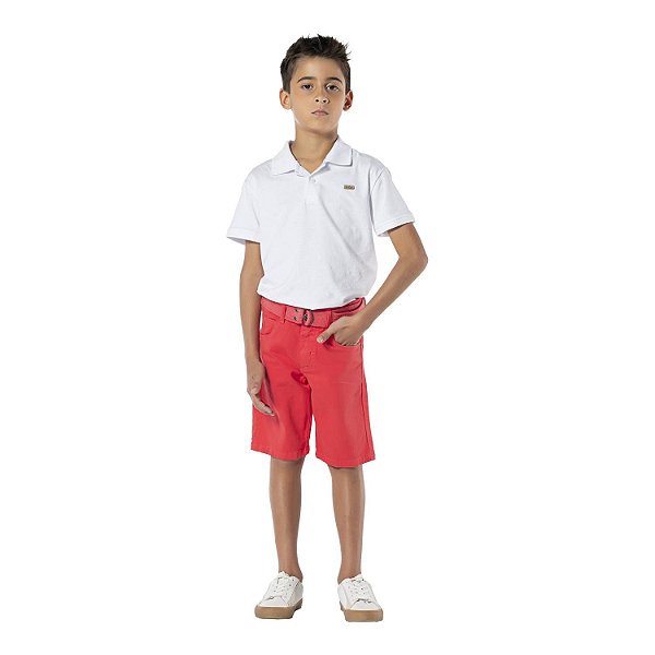 BERMUDA EM SARJA MASCULINA - MANIA KIDS