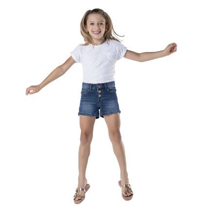 SHORT JEANS INFANTOJUVENIL FEMININO - MANIA KIDS