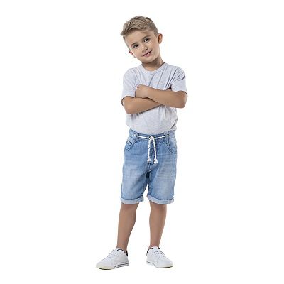 BERMUDA JEANS INFANTIL MASCULINA - MANIA KIDS