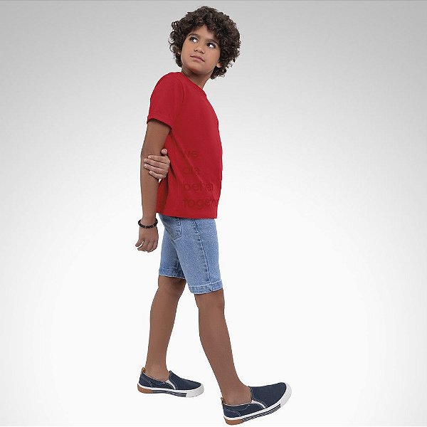 CAMISETA EM MEIA MALHA MASCULINA - FAKINI