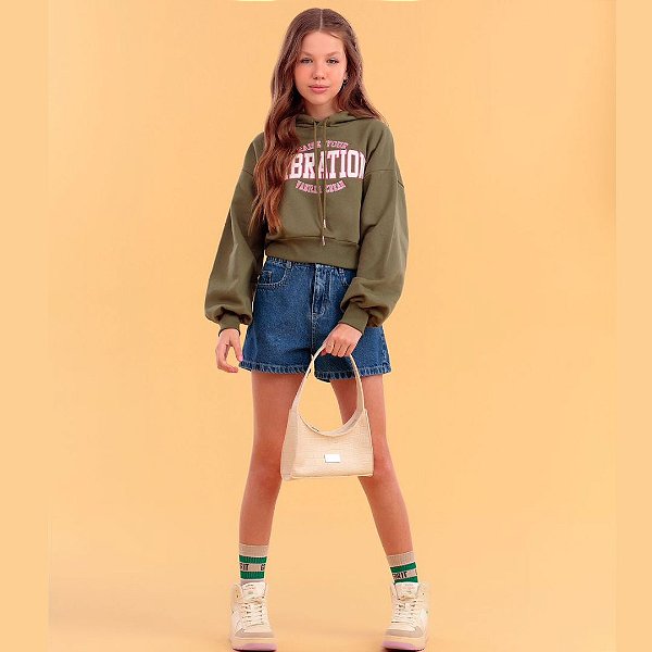 CASACO MOLETON TEEN INVERNO GREELAND - VANILLA CREAM