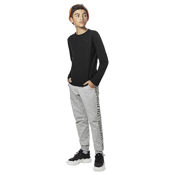 CALÇA TEEN MASCULINA EM MOLETON - LEMON