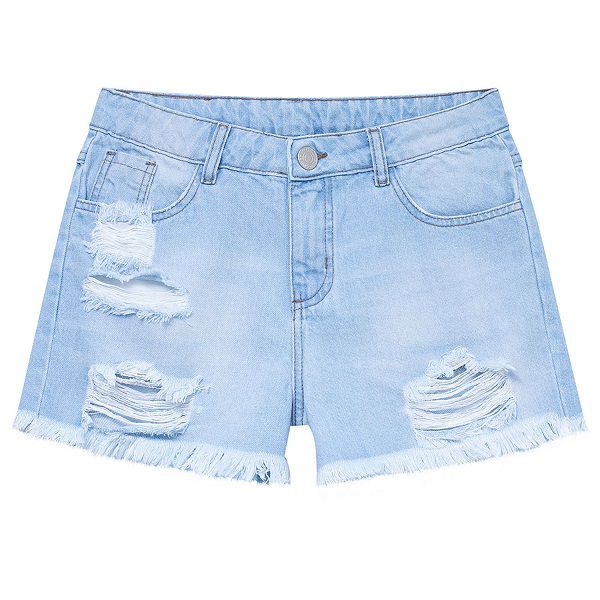 SHORT TEEN JEANS FEMININO - AMORA