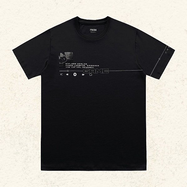 CAMISETA TEEN MASCULINA EM MEIA MALHA - FAKINI