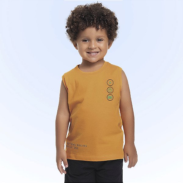 REGATA INFANTIL MASCULINA EM MEIA MALHA - FAKINI