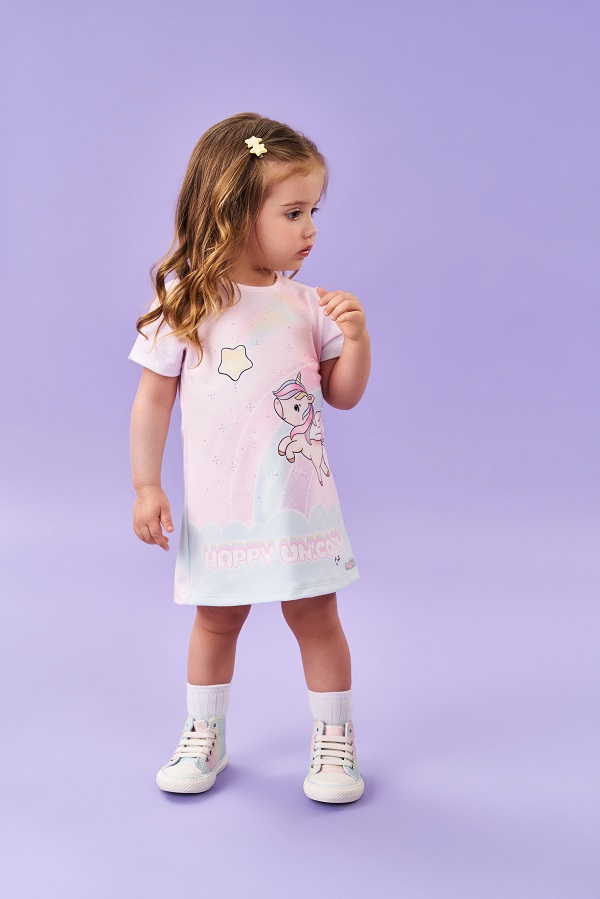 VESTIDO INFANTIL UNICÓRNIO - CINTI