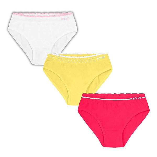 KIT COM 03 CALCINHAS TANGA - KYLY