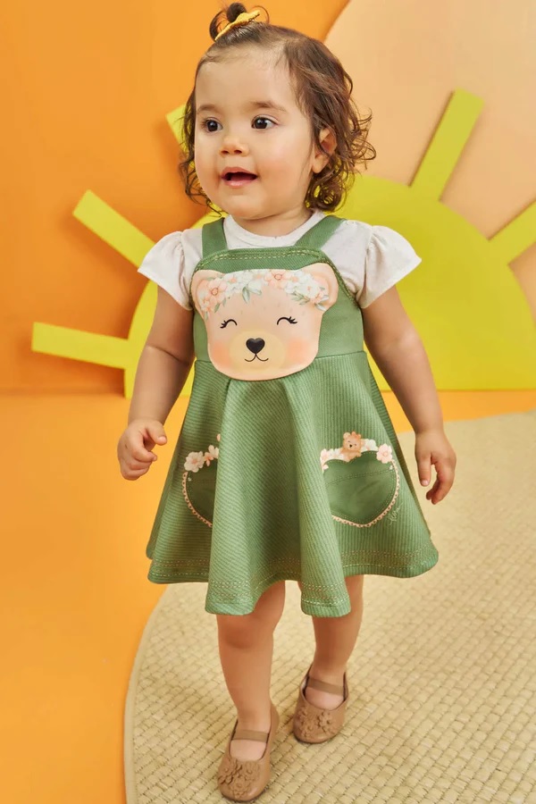 CONJUNTO INFANTIL BODY COM SALOPETE EM FLY TECH - INFANTI