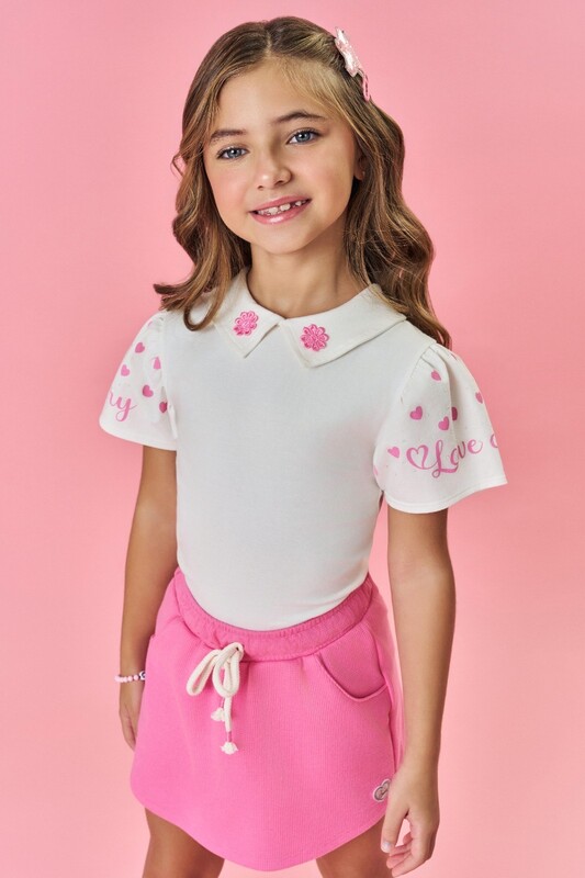CONJUNTO INFANTIL BLUSA E SHORT SAIA - CINTI