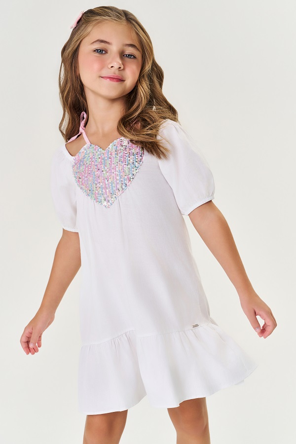 VESTIDO INFANTIL DOCE CORAÇÃO - CINTI