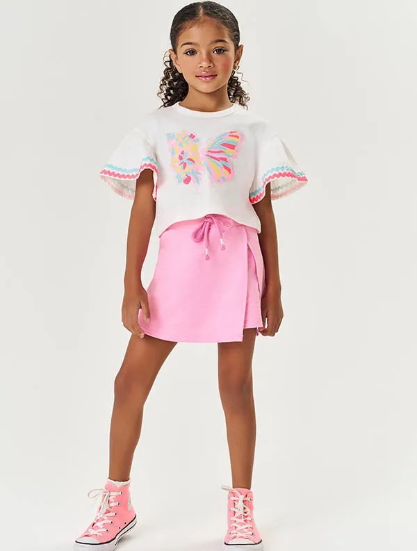 CONJUNTO INFANTIL BLUSA E SHORT SAIA - CINTI
