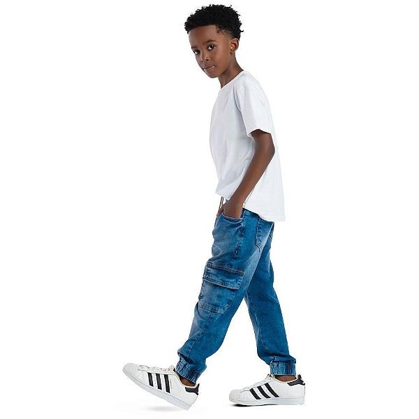 CALÇA JEANS INFANTIL MASCULINA - MANIA KIDS