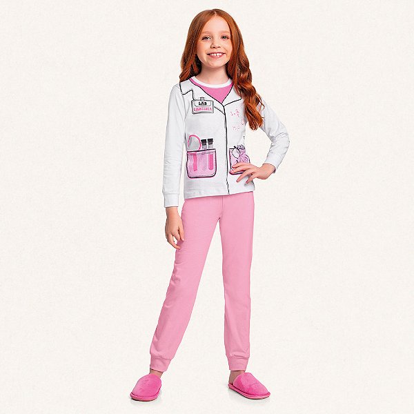 PIJAMA INFANTIL FEMININO BLUSA E CALÇA - FAKINI