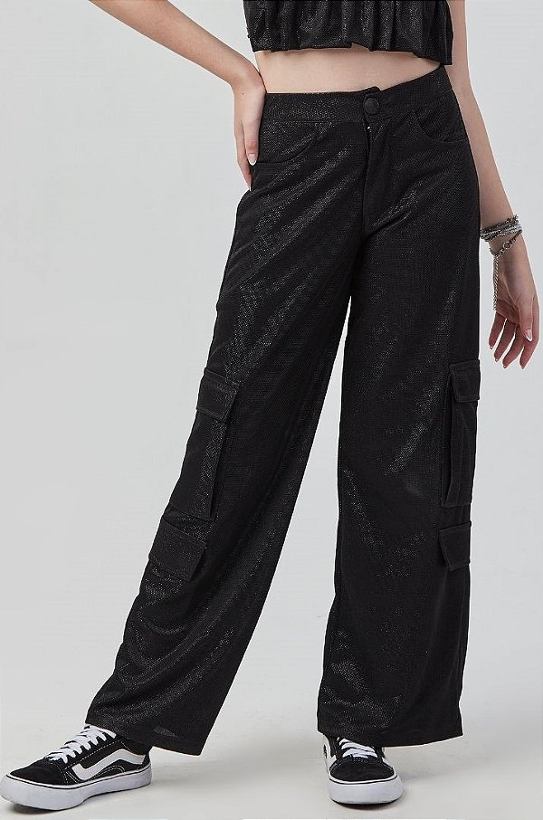 CALÇA CARGO TEEN EM ALFAIATARIA - PINK X
