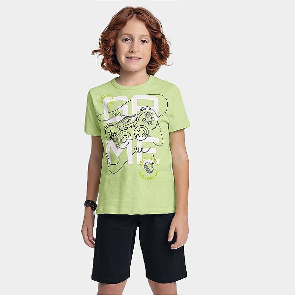 CONJUNTO INFANTOJUVENIL CAMISETA E BERMUDA - FAKINI