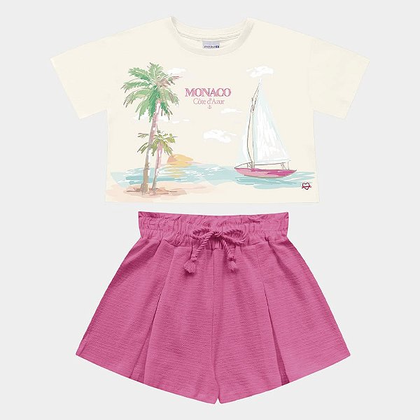 CONJUNTO INFANTIL BLUSA E SHORT - FAKINI
