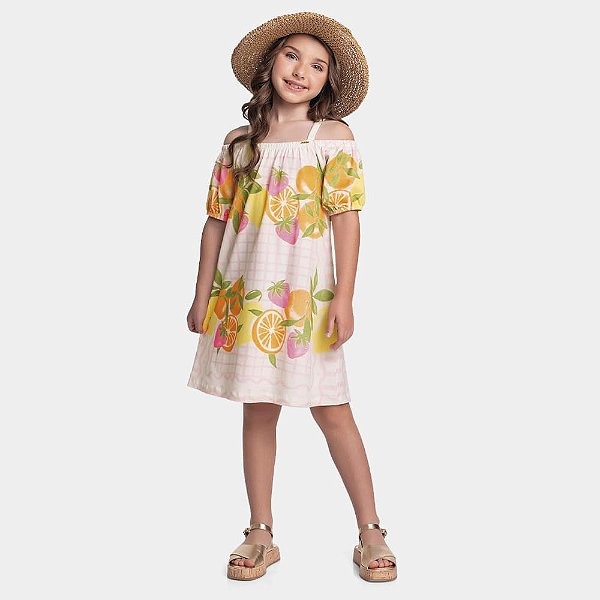 VESTIDO INFANTIL FRUIT COLOR - FAKINI