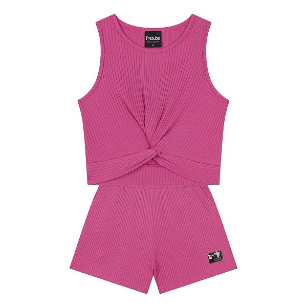 CONJUNTO TEEN EM MALHA CANELADA - KAMYLUS