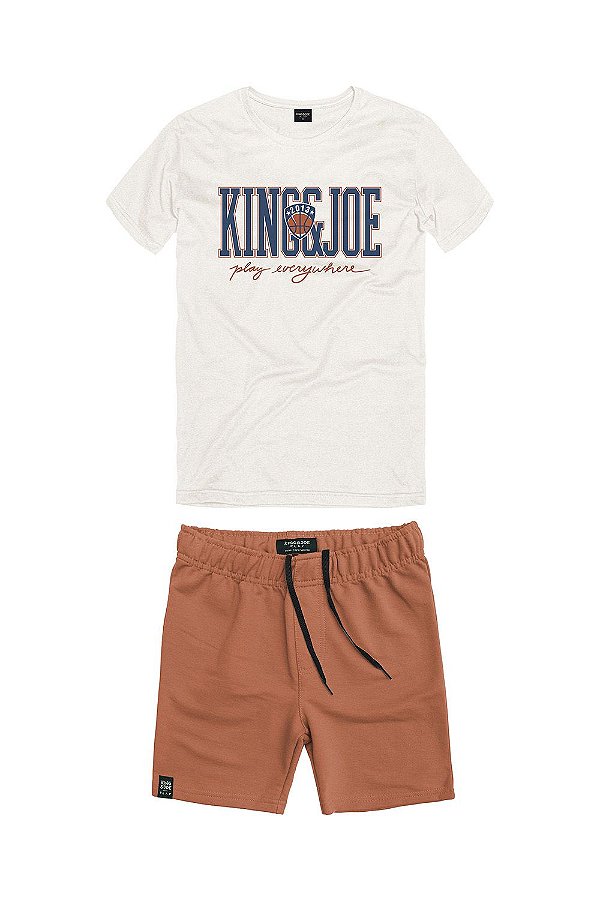 CONJUNTO INFANTOJUVENIL BERMUDA E CAMISETA - KING & JOE