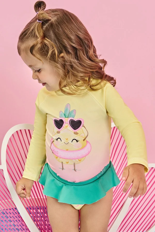 CONJUNTO DE PRAIA INFANTIL BLUSA E CALCINHA - INFANTI