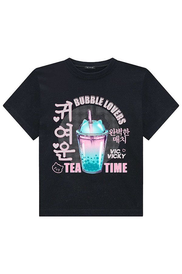 CAMISETA COMFY TEEN EM MEIA MALHA - VIC & VICKY