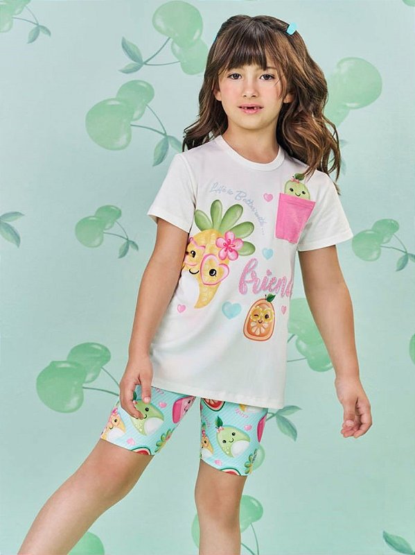 CONJUNTO INFANTOJUVENIL BLUSA E CICLISTA - CINTI