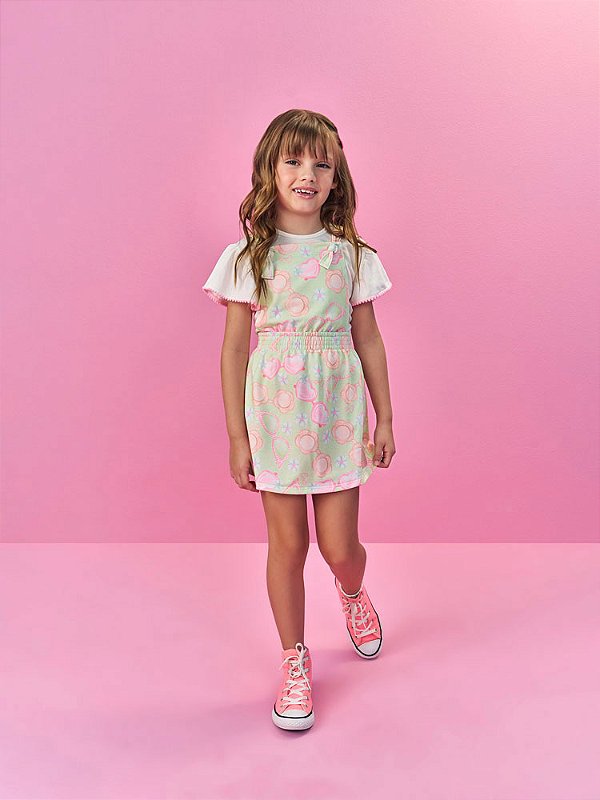 CONJUNTO INFANTIL SALOPETE E BLUSA - CINTI