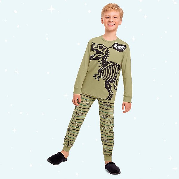 PIJAMA INFANTOJUVENIL MASCULINO CAMISETA E CALÇA - FAKINI