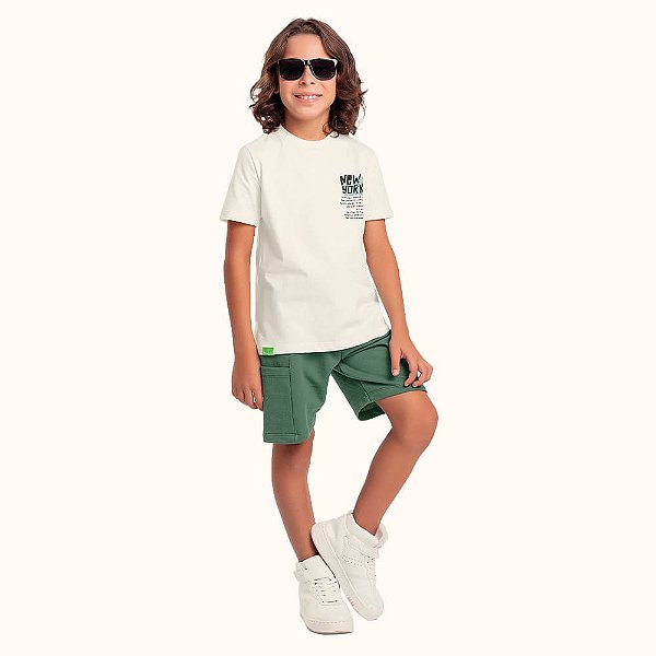 CONJUNTO INFANTIL CAMISETA E BERMUDA - FAKINI