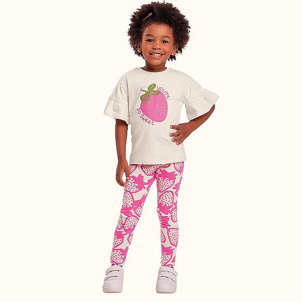 CONJUNTO INFANTIL BLUSA E LEGGING EM MALHA - FAKINI