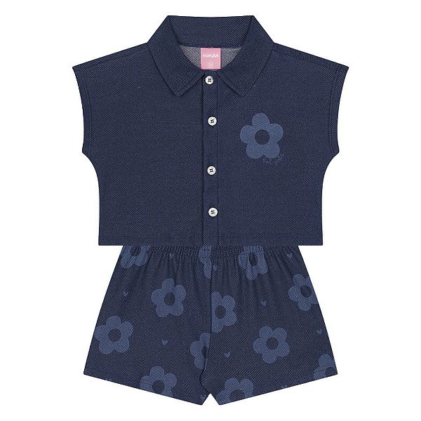 CONJUNTO INFANTIL FEMININO JEANS - KAMYLUS